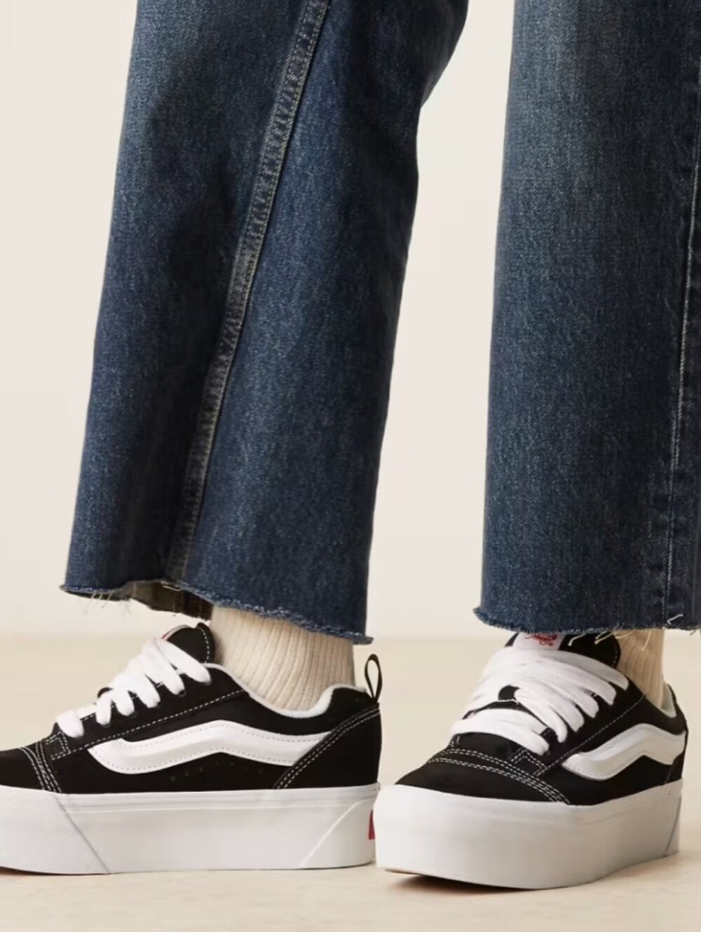 Vans Knu Stack Skate Platform Sneakers Size 5 Used Exc MSRP $84.99